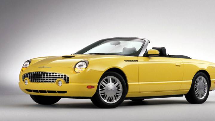 Front Side Psoe Of 2002 Ford Thunderbird In Yellow